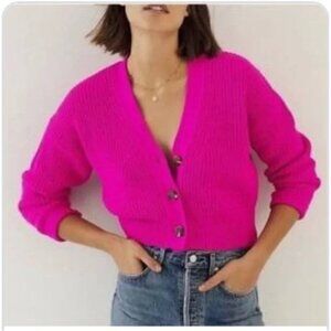 ⭐️Maeve Sunny Cropped Crop Cardigan Summer Hipster Artsy Chic Classy Hip Sweater